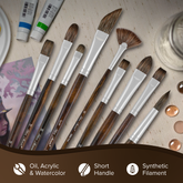 Monza® Short Angle Paintbrush | Short Handle | 2633S
